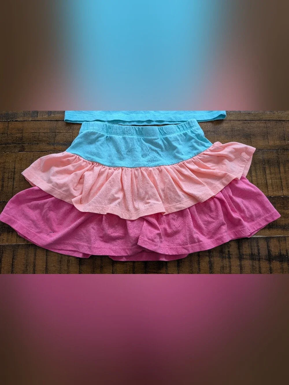 Tropical Sequin Toucan Ruffle Skort Outfit, Girls 7/8